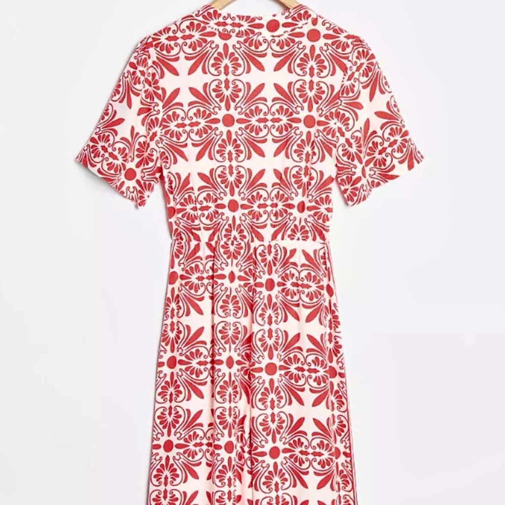 Farm Rio Carmina Button-Front Jumpsuit Linen Medium Anthropologie Wide Leg - Picture 5 of 8